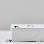 Jewel: earpins black pearl gold foto 1