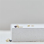Jewel: earpins black pearl gold foto 1