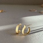 Jewel: textured earrings gold foto 2