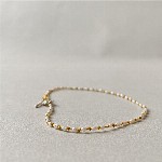 Jewel: bracelet pearls and yellow silk foto 1